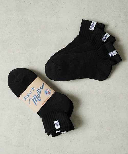 MILLER(ミラー)の「"02"≪Robert P. Miller≫3足セット ピスネーム ショートソックス(ソックス/靴下・メンズ・その他/ブラック/オフホワイト/グレー・23~25cm/25~27cm)」の20枚目の写真