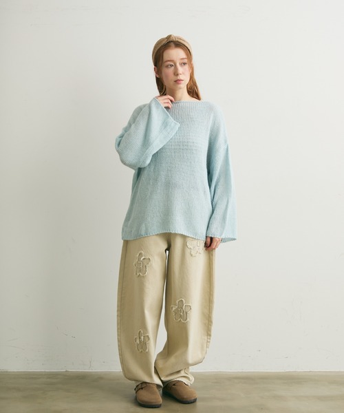 Crisp（クリスプ）の「オーバーシアーニット（ニット/セーター・レディース・ブルー/ピンク/イエロー・FREE）」の18枚目の写真