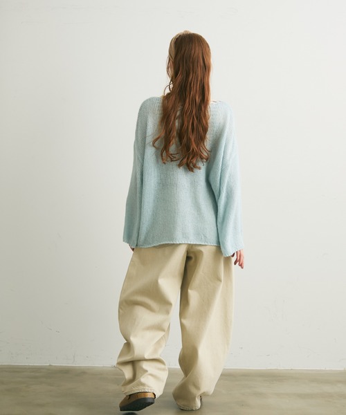 Crisp（クリスプ）の「オーバーシアーニット（ニット/セーター・レディース・ブルー/ピンク/イエロー・FREE）」の20枚目の写真