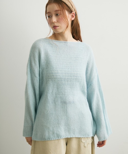 Crisp（クリスプ）の「オーバーシアーニット（ニット/セーター・レディース・ブルー/ピンク/イエロー・FREE）」の21枚目の写真