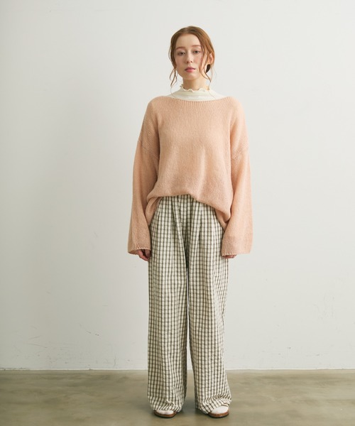 Crisp（クリスプ）の「オーバーシアーニット（ニット/セーター・レディース・ブルー/ピンク/イエロー・FREE）」の8枚目の写真