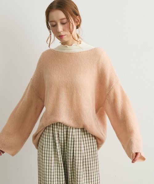 Crisp（クリスプ）の「オーバーシアーニット（ニット/セーター・レディース・ブルー/ピンク/イエロー・FREE）」の13枚目の写真