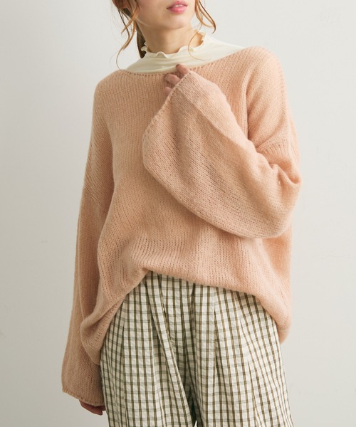 Crisp（クリスプ）の「オーバーシアーニット（ニット/セーター・レディース・ブルー/ピンク/イエロー・FREE）」の14枚目の写真