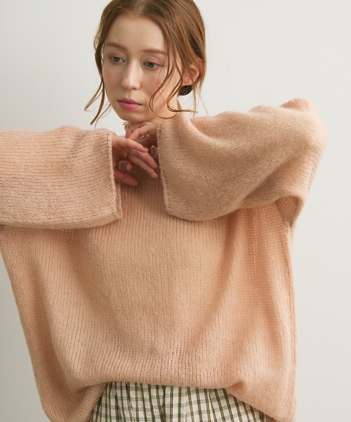 Crisp（クリスプ）の「オーバーシアーニット（ニット/セーター・レディース・ブルー/ピンク/イエロー・FREE）」の15枚目の写真