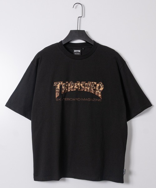 THRASHER(スラッシャー)の「【at】〔THRASHER/スラッシャー〕アソートファー アップリケ半袖Tシャツ ショート丈/カモフラージュ/レオパード(Tシャツ/カットソー・メンズ・ブラック系1/ピンク/ブラック系2/アッシュグレー・FREE/MEDIUM/LARGE)」の5枚目の写真