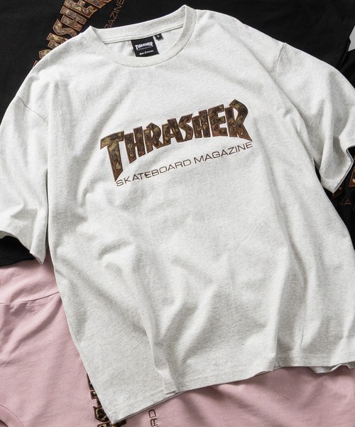 THRASHER(スラッシャー)の「【at】〔THRASHER/スラッシャー〕アソートファー アップリケ半袖Tシャツ ショート丈/カモフラージュ/レオパード(Tシャツ/カットソー・メンズ・ブラック系1/ピンク/ブラック系2/アッシュグレー・FREE/MEDIUM/LARGE)」の22枚目の写真