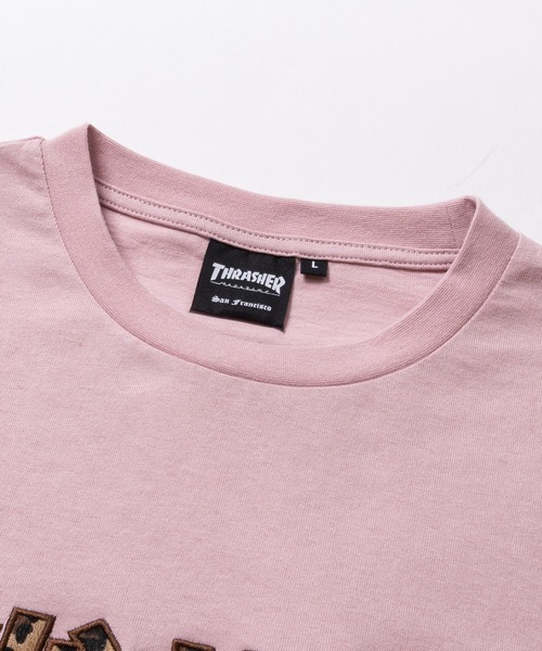 THRASHER(スラッシャー)の「【at】〔THRASHER/スラッシャー〕アソートファー アップリケ半袖Tシャツ ショート丈/カモフラージュ/レオパード(Tシャツ/カットソー・メンズ・ブラック系1/ピンク/ブラック系2/アッシュグレー・FREE/MEDIUM/LARGE)」の13枚目の写真