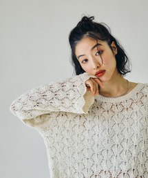 LEPSIM | 5ゲージ透かし長袖プルオーバー　647479(ニット/セーター)