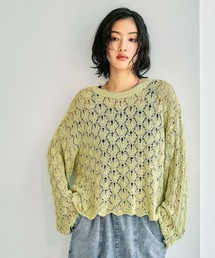 LEPSIM | 5ゲージ透かし長袖プルオーバー　647479(ニット/セーター)