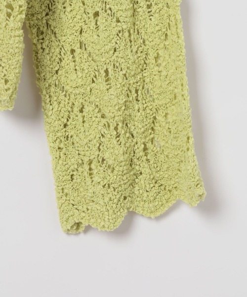 LEPSIM（レプシィム）の「5ゲージ透かし長袖プルオーバー　647479（ニット/セーター・レディース・ピンク/ライム/ブラック/ナチュラル・FREE）」の8枚目の写真