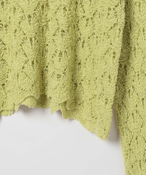 LEPSIM（レプシィム）の「5ゲージ透かし長袖プルオーバー　647479（ニット/セーター・レディース・ピンク/ライム/ブラック/ナチュラル・FREE）」の9枚目の写真