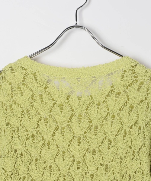 LEPSIM（レプシィム）の「5ゲージ透かし長袖プルオーバー　647479（ニット/セーター・レディース・ピンク/ライム/ブラック/ナチュラル・FREE）」の10枚目の写真