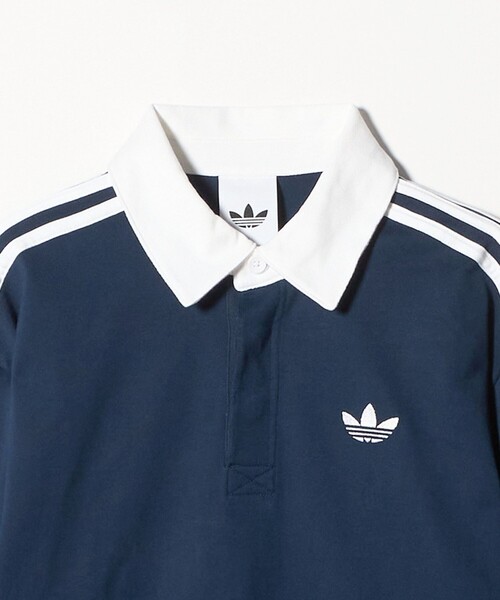 adidas Originals(アディダスオリジナルス)の「<adidas Originals>スリーストライプス ラグビー ロングスリーブカットソー(Tシャツ/カットソー・レディース・ネイビー・S)」の3枚目の写真