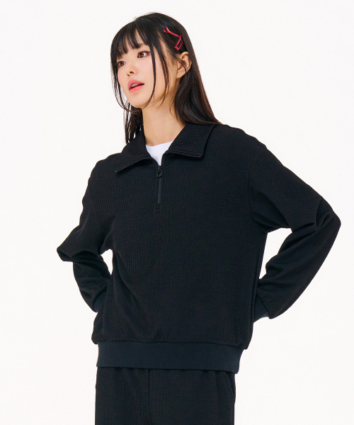 CHASECULT（チェイスカルト）の「レディース ゴルジ 半ジップ スウェット Tシャツ-FARG5164B03（スウェット・レディース・ブラック・85/90）」の5枚目の写真