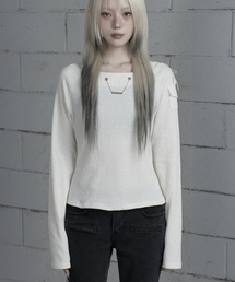 Chain Bijo Pocket Long Sleeve T-Shirt (Ivory)