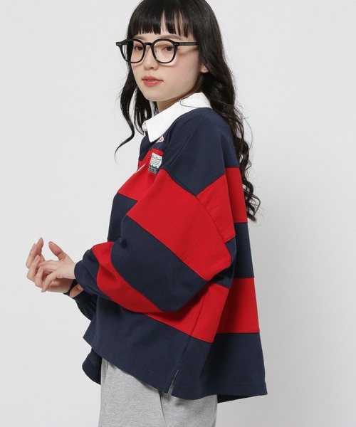 niko and...（ニコアンド）の「アソートワッペンラガープルオーバー（Tシャツ/カットソー・レディース・ネイビー/レッド/ブラウン・FREE）」の3枚目の写真