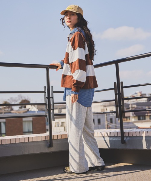 niko and...（ニコアンド）の「アソートワッペンラガープルオーバー（Tシャツ/カットソー・レディース・ネイビー/レッド/ブラウン・FREE）」の6枚目の写真