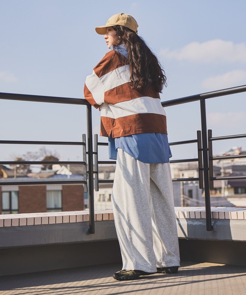 niko and...（ニコアンド）の「アソートワッペンラガープルオーバー（Tシャツ/カットソー・レディース・ネイビー/レッド/ブラウン・FREE）」の7枚目の写真