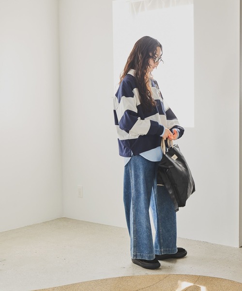 niko and...（ニコアンド）の「アソートワッペンラガープルオーバー（Tシャツ/カットソー・レディース・ネイビー/レッド/ブラウン・FREE）」の14枚目の写真