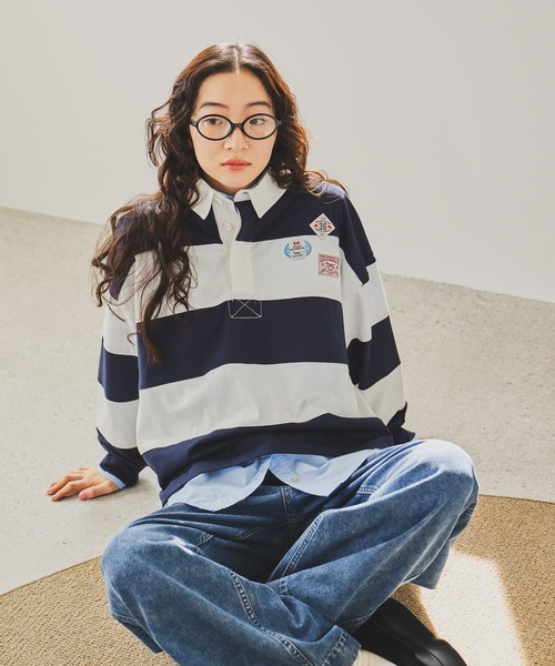 niko and...（ニコアンド）の「アソートワッペンラガープルオーバー（Tシャツ/カットソー・レディース・ネイビー/レッド/ブラウン・FREE）」の15枚目の写真