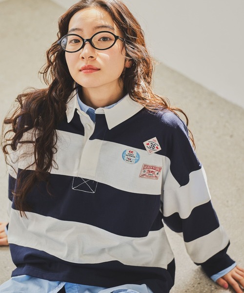 niko and...（ニコアンド）の「アソートワッペンラガープルオーバー（Tシャツ/カットソー・レディース・ネイビー/レッド/ブラウン・FREE）」の17枚目の写真