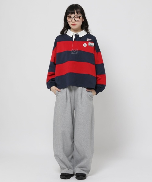 niko and...（ニコアンド）の「アソートワッペンラガープルオーバー（Tシャツ/カットソー・レディース・ネイビー/レッド/ブラウン・FREE）」の18枚目の写真