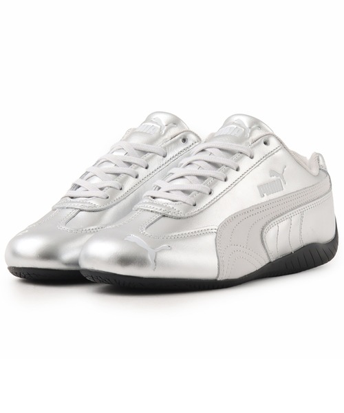 PUMA(プーマ)の「PUMA SPEEDCAT SILVER WMNS / プーマ スピードキャット シルバー ウィメンズ(スニーカー・レディース・シルバー・26.0cm/25.5cm/25.0cm/24.5cm/24.0cm/23.5cm/23.0cm/27.5cm/27.0cm/26.5cm)」の1枚目の写真