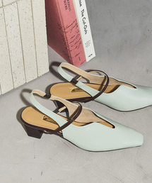 GRISE（グリーズ）の「《追加》GRISE4cmナロースクエアウェーブスリングバック（パンプス）」