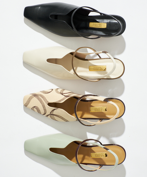 GRISE(グリーズ)の「《追加》GRISE4cmナロースクエアウェーブスリングバック(パンプス・レディース・アイボリー/ブラック/モスグリーン・25cm/24.5cm/24cm/23.5cm/23cm/22.5cm/22cm)」の11枚目の写真