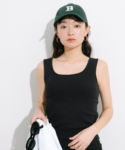 coca(coca)(コカ)の「OUT BRA ベーシックタンクトップ(タンクトップ・レディース・ブラック/カーキ/ライトベージュ/グレー/ホワイト/ブラウン・L/M/S)」の11枚目の写真