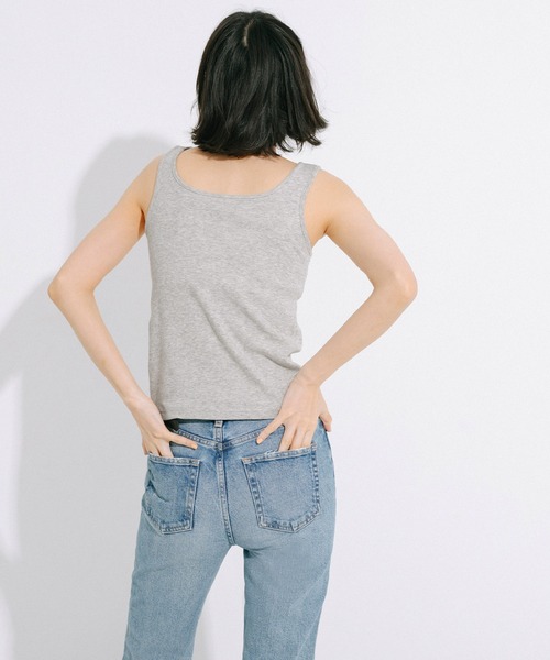 coca(coca)(コカ)の「OUT BRA ベーシックタンクトップ(タンクトップ・レディース・ブラック/カーキ/ライトベージュ/グレー/ホワイト/ブラウン・L/M/S)」の16枚目の写真