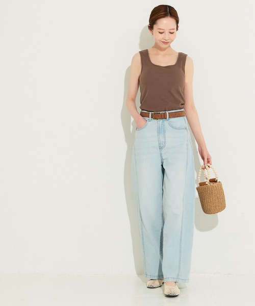 coca(coca)(コカ)の「OUT BRA ベーシックタンクトップ(タンクトップ・レディース・ブラック/カーキ/ライトベージュ/グレー/ホワイト/ブラウン・L/M/S)」の20枚目の写真