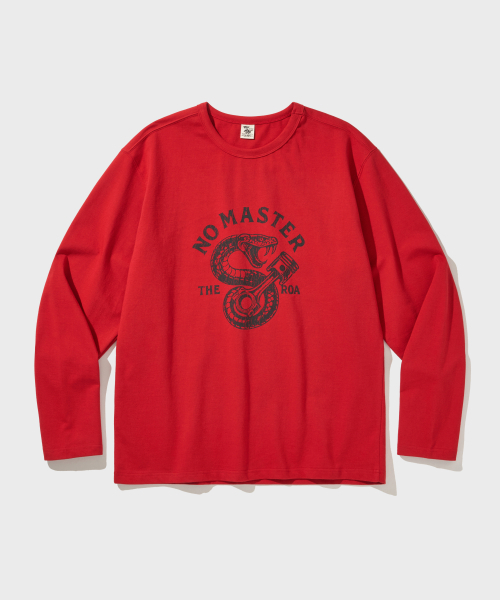 【カットソー】Mサイズ　長袖　赤 長袖tシャツ 通販長袖tシャツ メンズ 長袖Tシャツ カットソー