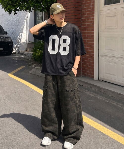 ARTISTWEAR（アーティストウェア）の「[ATW] ディープフォレストカモワイドパンツ（デニムパンツ・レディース・グリーン系カモフラージュ・SMALL/MEDIUM/LARGE/X-LARGE）」の8枚目の写真