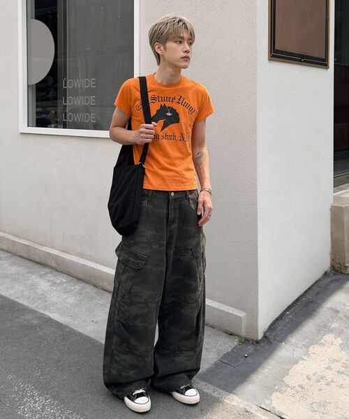 ARTISTWEAR（アーティストウェア）の「[ATW] ディープフォレストカモワイドパンツ（デニムパンツ・レディース・グリーン系カモフラージュ・SMALL/MEDIUM/LARGE/X-LARGE）」の9枚目の写真