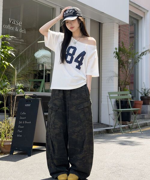 ARTISTWEAR（アーティストウェア）の「[ATW] ディープフォレストカモワイドパンツ（デニムパンツ・レディース・グリーン系カモフラージュ・SMALL/MEDIUM/LARGE/X-LARGE）」の10枚目の写真