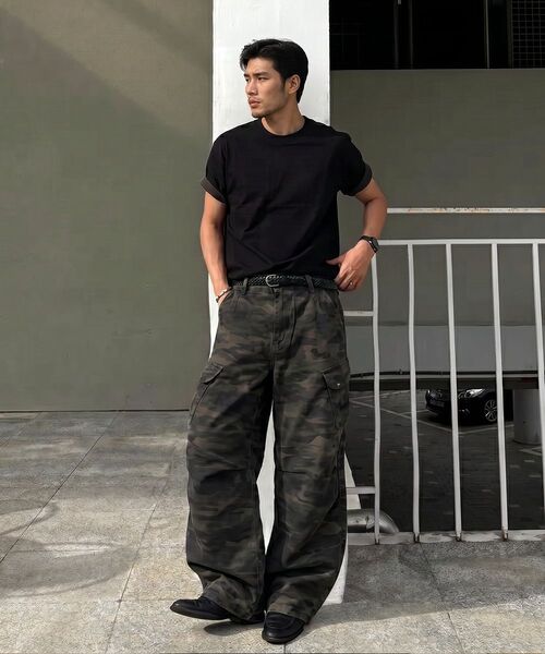 ARTISTWEAR（アーティストウェア）の「[ATW] ディープフォレストカモワイドパンツ（デニムパンツ・レディース・グリーン系カモフラージュ・SMALL/MEDIUM/LARGE/X-LARGE）」の12枚目の写真