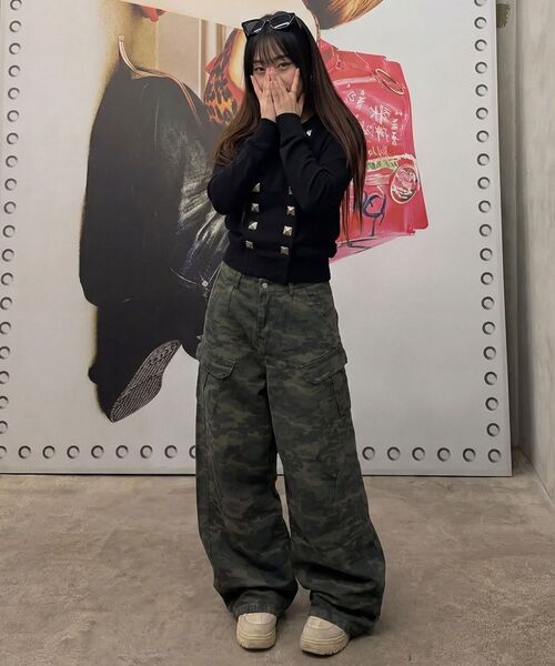 ARTISTWEAR（アーティストウェア）の「[ATW] ディープフォレストカモワイドパンツ（デニムパンツ・レディース・グリーン系カモフラージュ・SMALL/MEDIUM/LARGE/X-LARGE）」の21枚目の写真