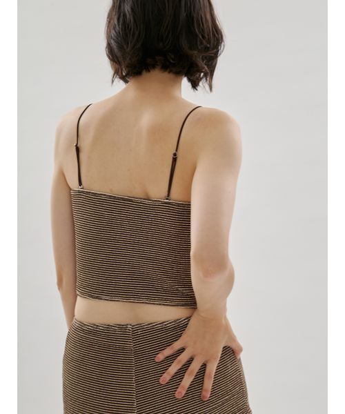 emmi(エミ)の「シュシュ付きバンドゥスイムウェア(水着・レディース・レッド/ブラウン・0/1)」の5枚目の写真