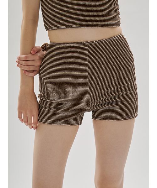 emmi(エミ)の「シュシュ付きバンドゥスイムウェア(水着・レディース・レッド/ブラウン・0/1)」の7枚目の写真