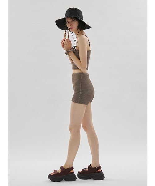 emmi(エミ)の「シュシュ付きバンドゥスイムウェア(水着・レディース・レッド/ブラウン・0/1)」の13枚目の写真