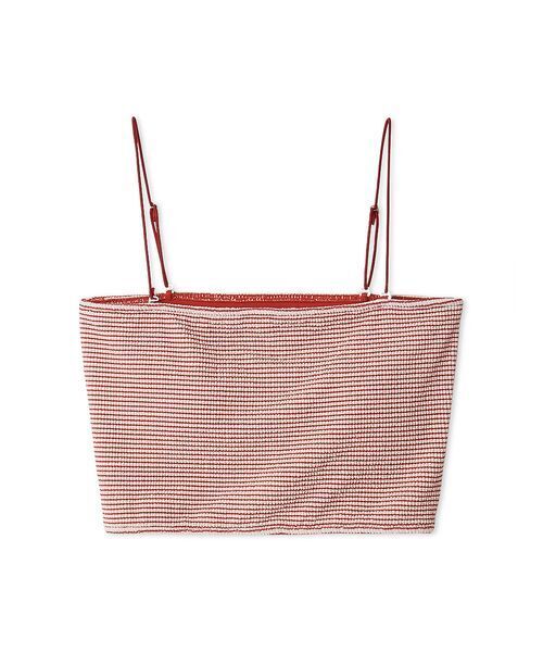 emmi(エミ)の「シュシュ付きバンドゥスイムウェア(水着・レディース・レッド/ブラウン・0/1)」の15枚目の写真