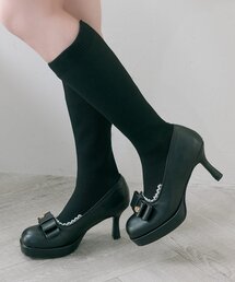 OLIVE des OLIVE | 【Belle Charme】Ribbon Sock Boots(ブーツ)