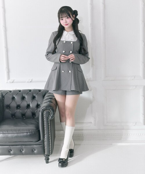 OLIVE des OLIVE（オリーブデオリーブ）の「【Belle Charme】Ribbon Sock Boots（ブーツ・レディース・オフホワイト/ブラック・SMALL/MEDIUM/LARGE）」の5枚目の写真