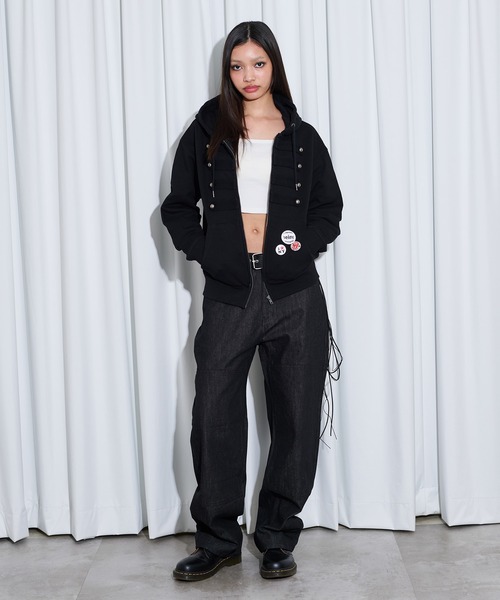 FTW（エフティダブリュー）の「NAPOLEON ZIP HOODIE（パーカー・レディース・ブラック/ネイビー/グレー・MEDIUM/LARGE/SMALL）」の21枚目の写真