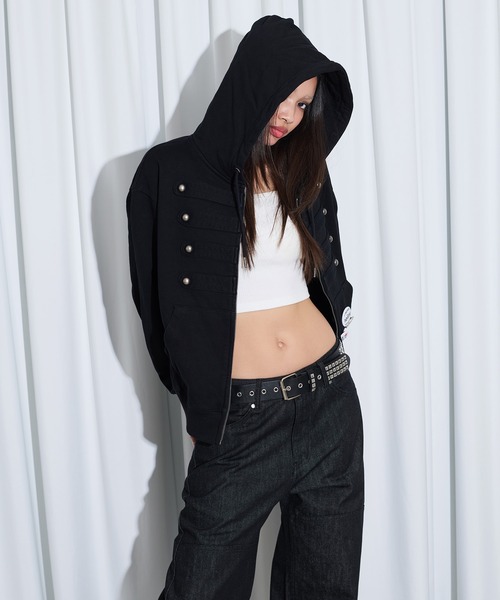 FTW（エフティダブリュー）の「NAPOLEON ZIP HOODIE（パーカー・レディース・ブラック/ネイビー/グレー・MEDIUM/LARGE/SMALL）」の18枚目の写真