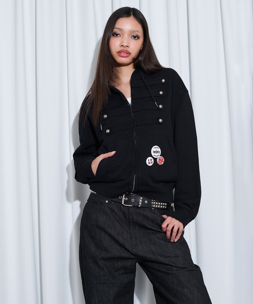 FTW（エフティダブリュー）の「NAPOLEON ZIP HOODIE（パーカー・レディース・ブラック/ネイビー/グレー・MEDIUM/LARGE/SMALL）」の19枚目の写真