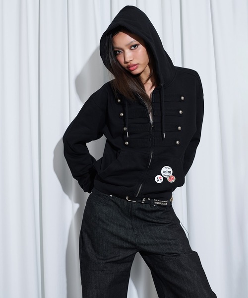 FTW（エフティダブリュー）の「NAPOLEON ZIP HOODIE（パーカー・レディース・ブラック/ネイビー/グレー・MEDIUM/LARGE/SMALL）」の20枚目の写真