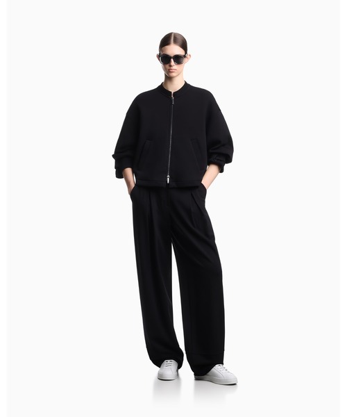 EMPORIO ARMANI（エンポリオアルマーニ）の「【エンポリオ アルマーニ】ブルゾン ストレッチ ダブルジャージー（ブルゾン・レディース・ブラック・38/40）」の3枚目の写真