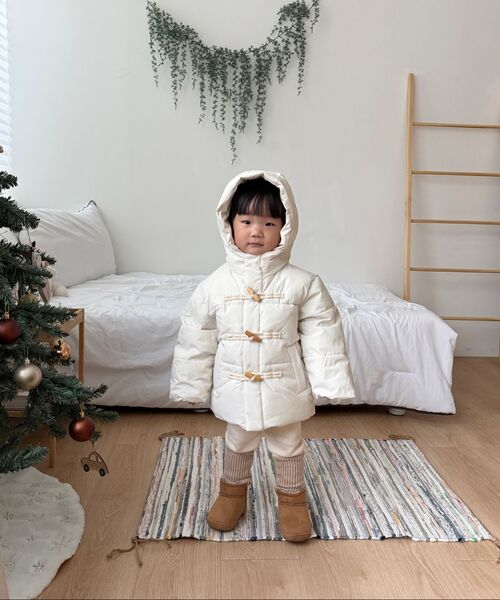 MUSINSA STANDARD KIDS（ムシンサスタンダードキッズ）の「フードパーカーダッフルショートダウンジャケット [クリーム]（ブルゾン・レディース・その他・120/130/160/150/140）」の7枚目の写真